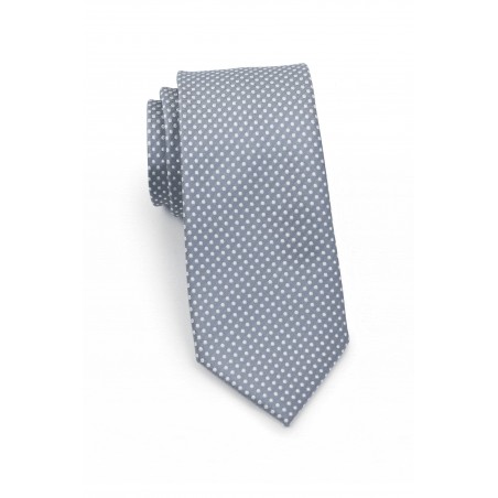 Shadow Gray Pin Dot Tie
