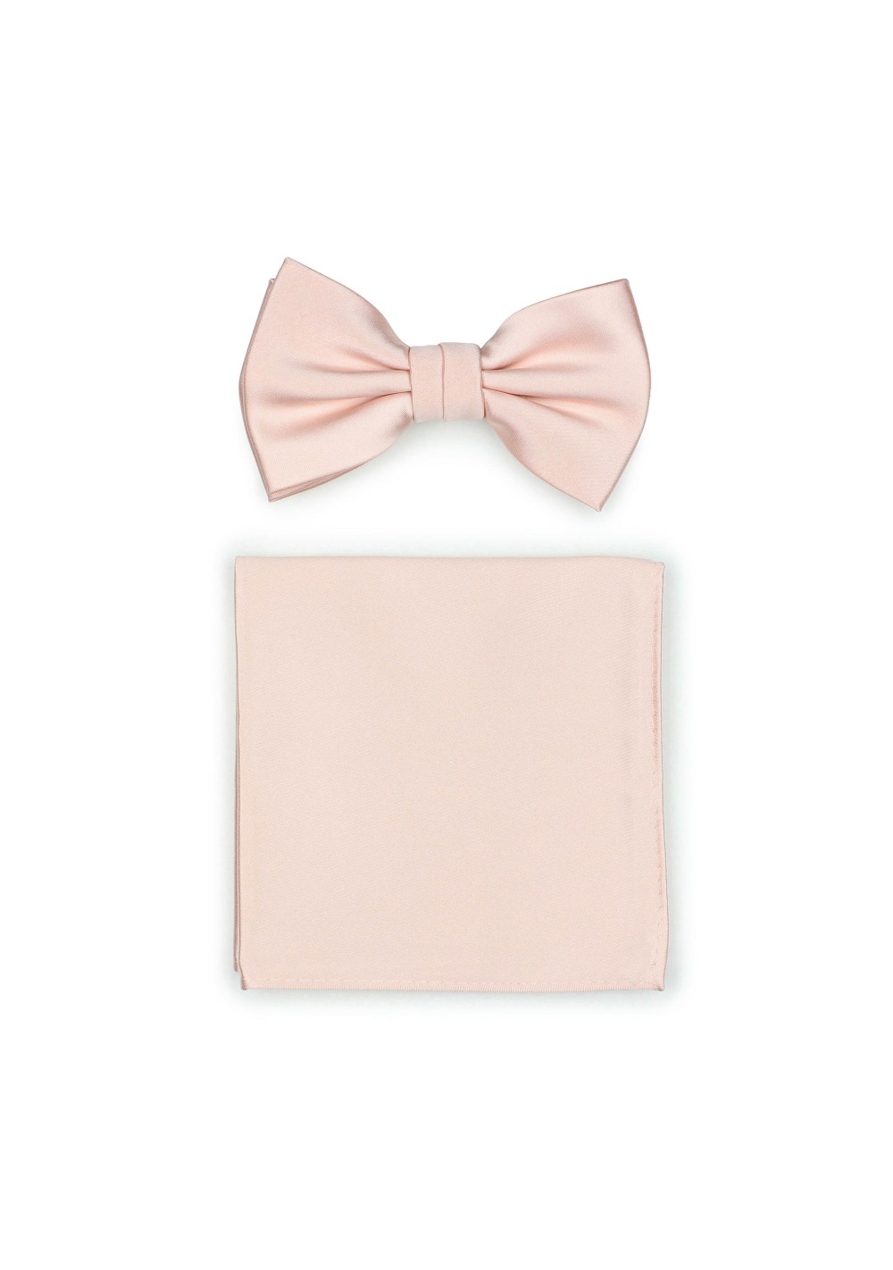 Light Peach Pocket Square Satin Finish Wedding Party packet Hanky Handkerchief 