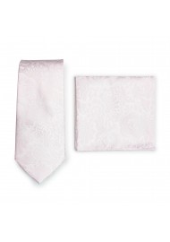 Soft Blush Paisley Tie + Hanky Set