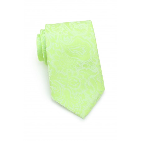 Pistacchio Green Paisley Necktie