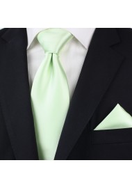 Necktie + Hanky Set in Wintermint Green Styled