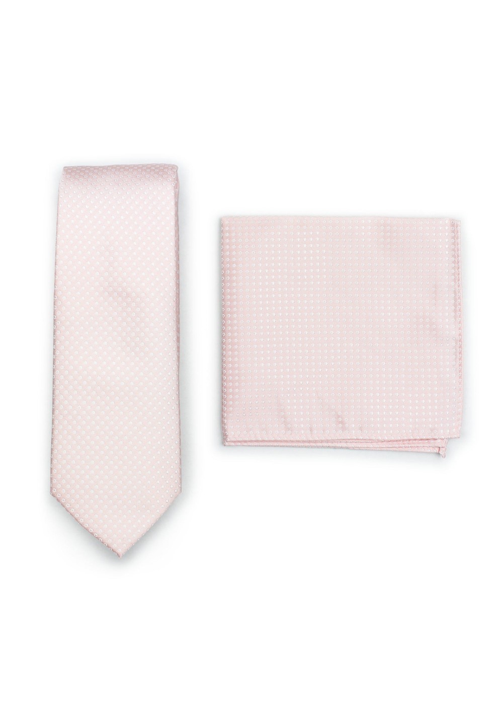 Blush Pink Tie and Hanky Set
