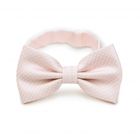 Blush Pink Pin Dot Bow Tie