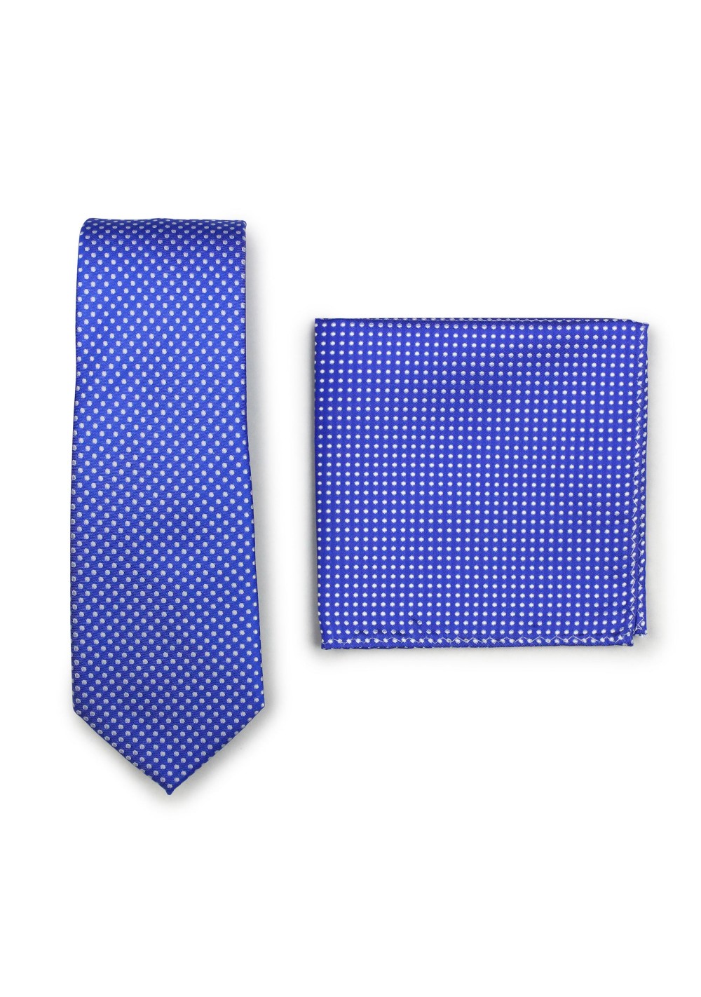 Horizon Blue Pin Dot Tie and Hanky Set