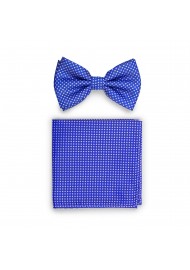 Horizon Blue Pin Dot Bow Tie Set