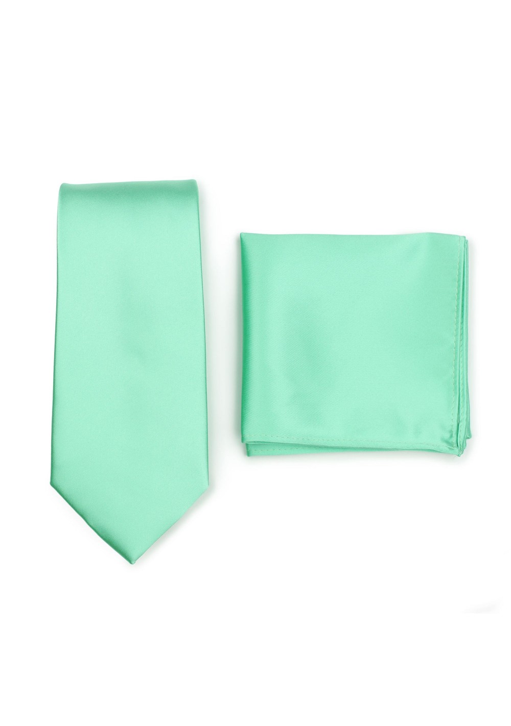 Shiny Mint Necktie Set