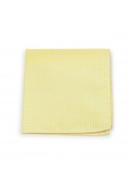 Soft Yellow Pin Dot Pocket Square