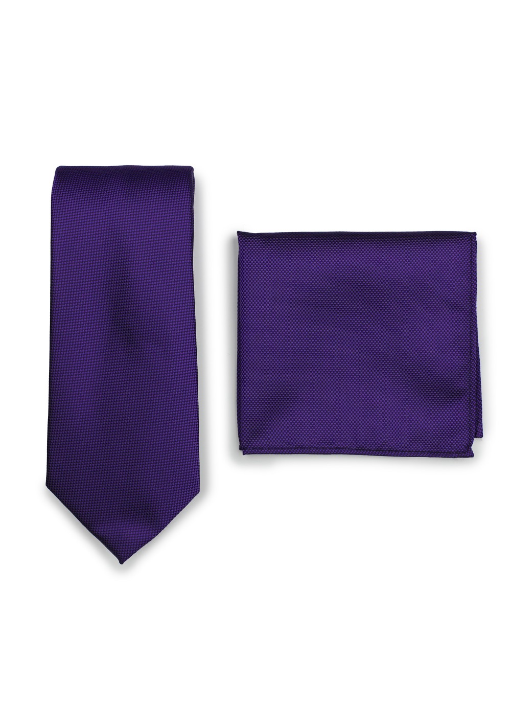 Textured Tie + Hanky Set in Regency Purple