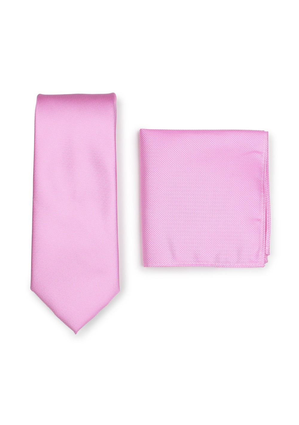Matte Woven Tie Set in Carnation Pink