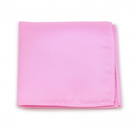 Matte Woven Pocket Square in Carnation Pink