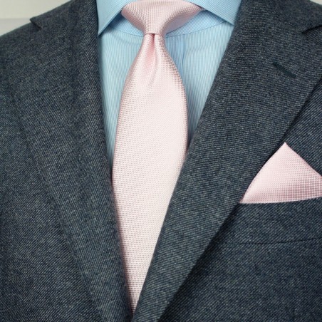 Peach Blush Tie Set in Matte Finish Styled