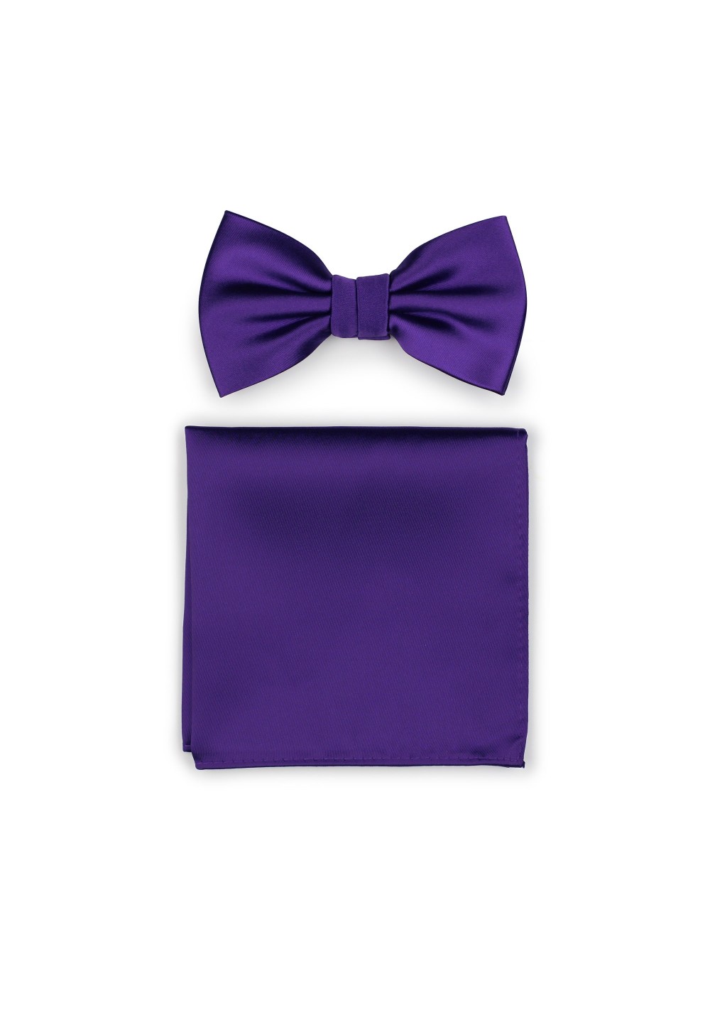 Regency Purple Bowtie and Pocket Square Set