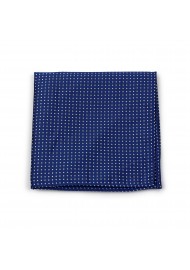 Royal Blue Pin Dot Pocket Square