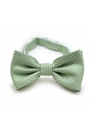 Sage Bowtie with Pin Dots