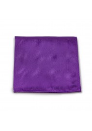 Violet Purple Pocket Square in Matte Textured Weave