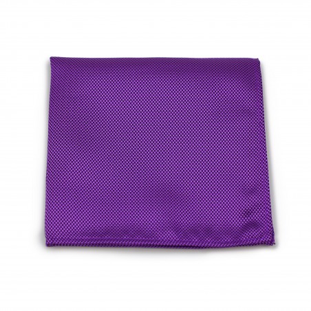 Violet Purple Pocket Square in Matte Textured Weave