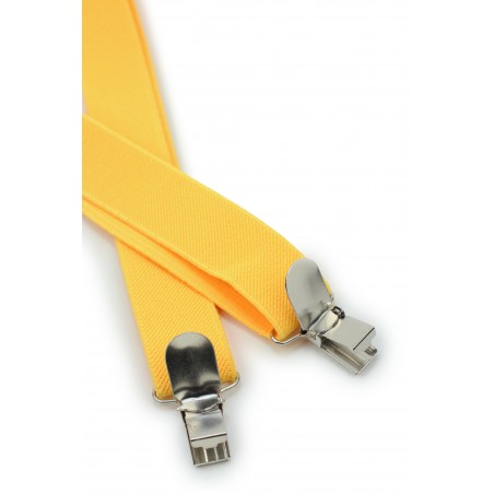 Mens Suspenders in Sunbeam Yellow Clips