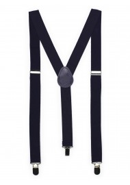 Elastic Band Suspenders in Classic Navy