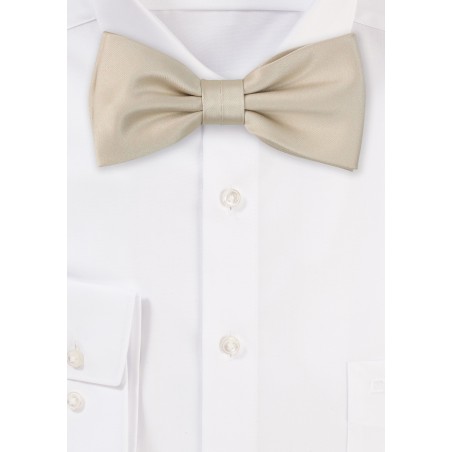 Boys Bow Tie in Solid Champagne