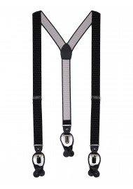 Black and Silver Pin Dot Suspenders