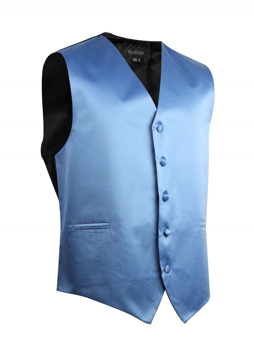 Steel Blue Formal Satin Vest