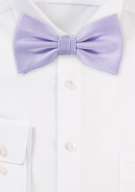 Light Lavender Matte Woven Bow Tie