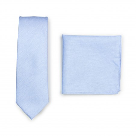 Skinny Tie Set in Blue Bird