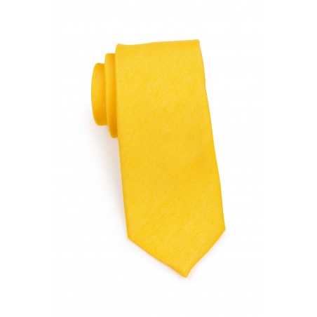 Matte Skinny Tie in Marigold