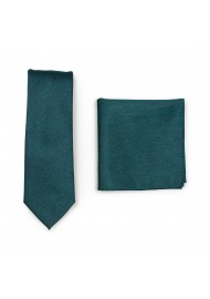 Skinny Tie Set in Gem Green