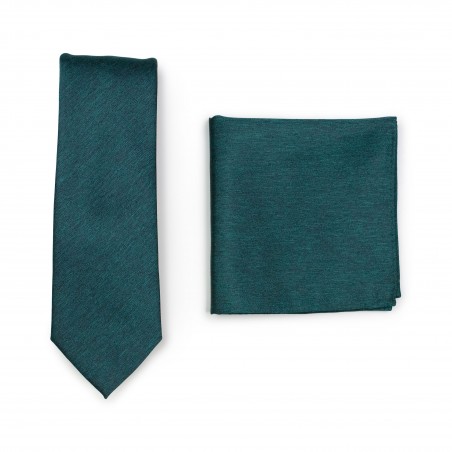 Skinny Tie Set in Gem Green