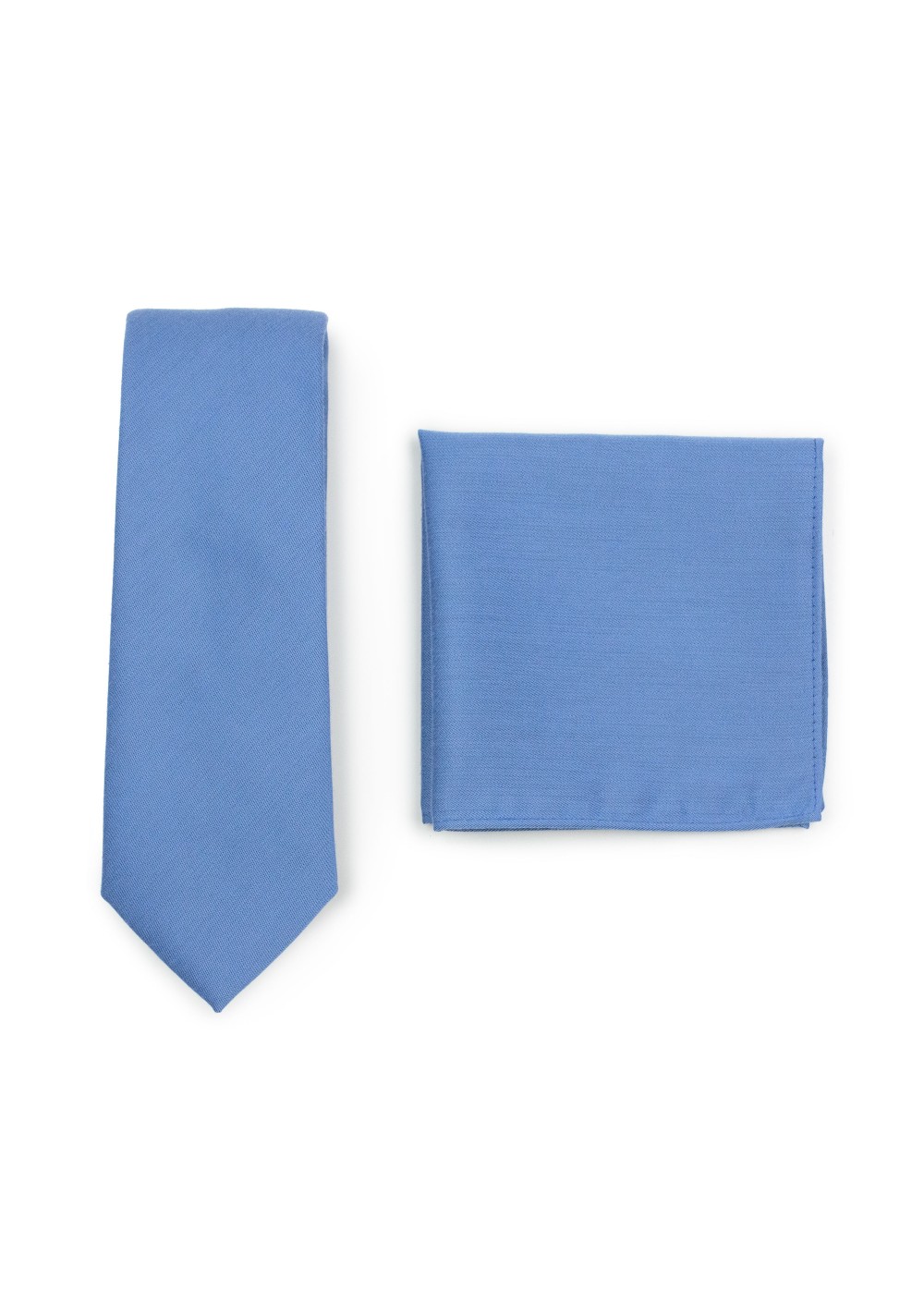 Ash Blue Tie and Hanky Set