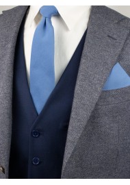 Ash Blue Tie and Hanky Set Styled