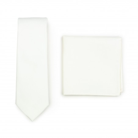 Light Cream Skinny Tie Set
