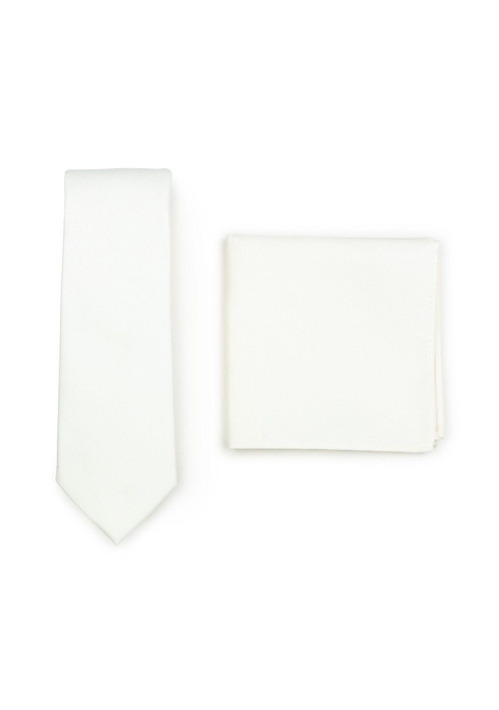 Light Cream Skinny Tie Set