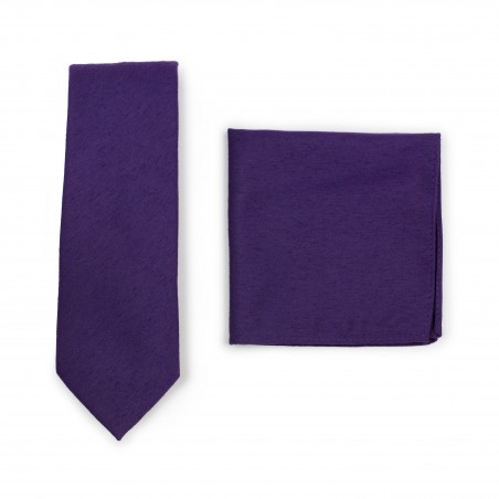 Grape Purple Mens Tie Set