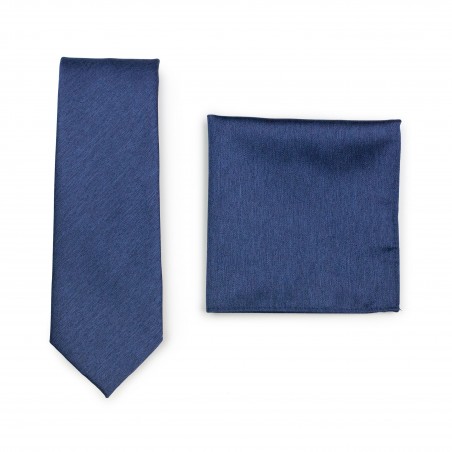 Slate Blue Skinny Tie Set