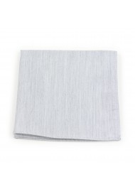 Linen Textured Pocket Square in Mystic Gray