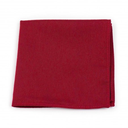 Woolen Pocket Square in Sedona Red