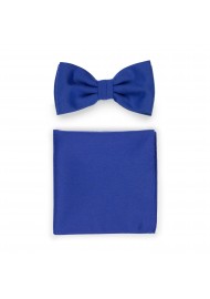 Marine Blue Bow Tie and Pocket Square Set