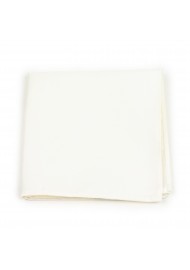 Cream Linen Textured Pocket Square