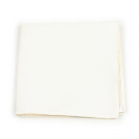 Cream Linen Textured Pocket Square