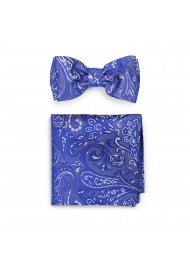 Morning Glory Paisley Bow Tie and Pocket Square Set