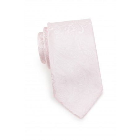 Bridal Pink Mens Paisley Tie