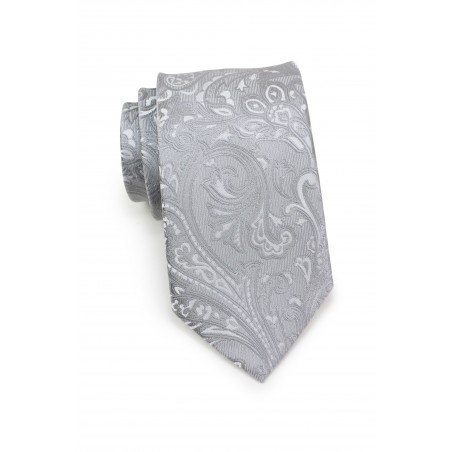 Dress Necktie in Silver