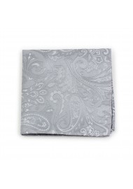 Dress Pocket Square in Silver