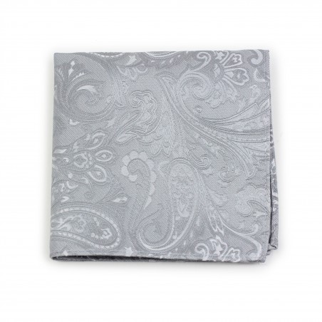 Dress Pocket Square in Silver