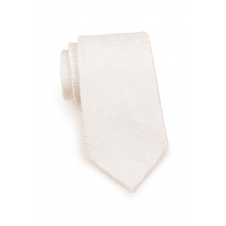 Wedding Paisley Tie in Ivory