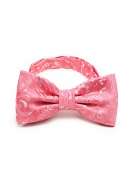 Wedding Paisley Bow in Coral
