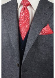 Poppy Paisley Wedding Tie Combo Set Styled