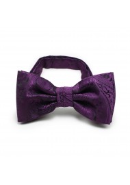 Mens Paisley Bowtie in Berry